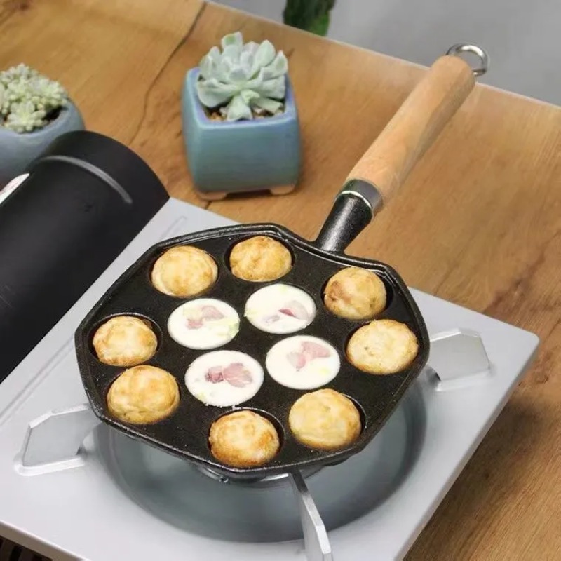 Kitchen Baking Brush - Backen Takoyaki Pfanne 14 Löcher Geschenk
