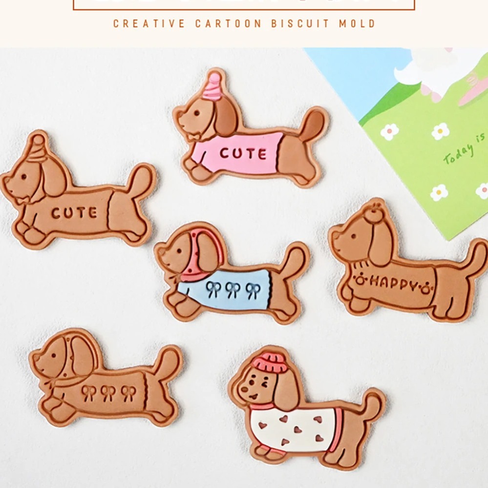 Kitchen Baking Cookies - Keksausstecher mit Cartoon-Würmchen-Hund-Motiv, Keksform, Küchenbackwerkzeug, DIY-Zubehör