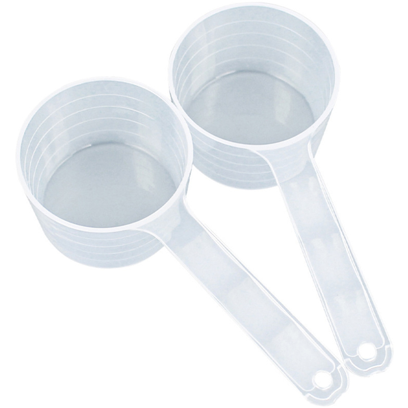 Kitchen Baking Scale - 100ml Langstieliger Flachboden-Messlöffel mit Skala Transparenter