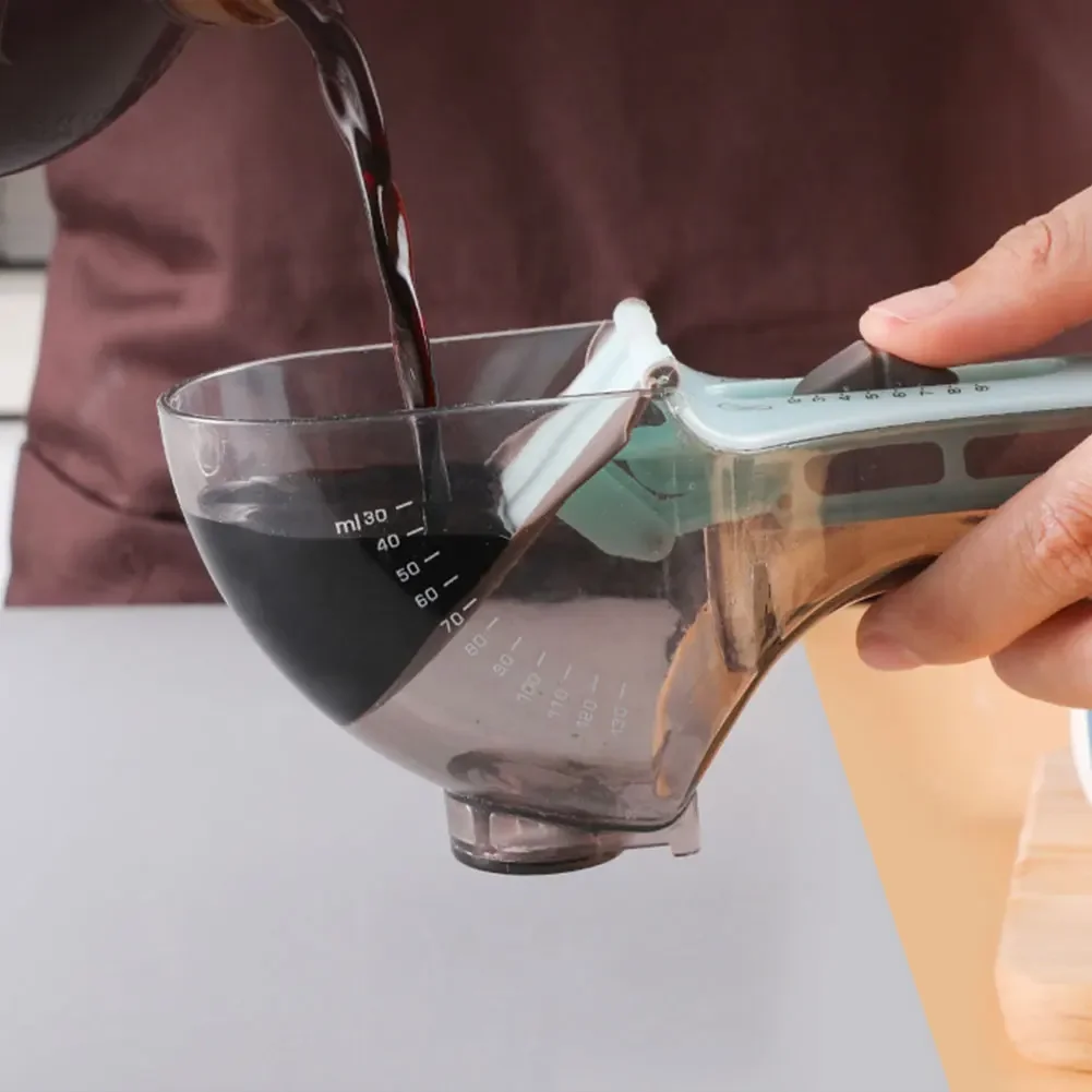 Kitchen Baking Scale - Verstellbarer Messlöffel mit Skala, Kunststoff-Messlöffel zum
