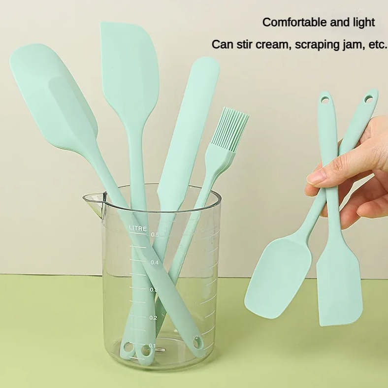 Kitchen Baking Brush - 6-teiliges süßes Küchenhelfer-Set, Silikon-Spatel-Set zum Backen,