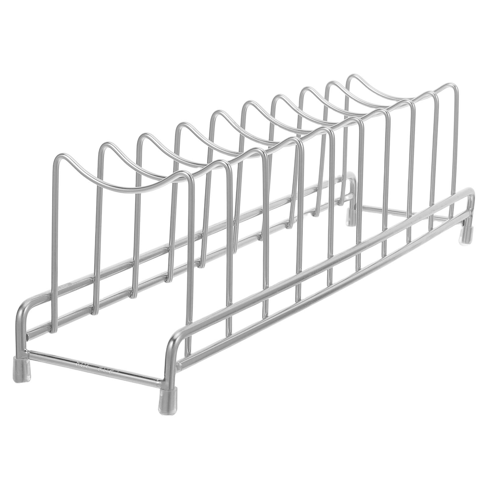 Kitchen Baking Sheet Organizer - Edelstahl 9-teiliger Topfdeckel-Organizer für Küchenschränke, Pfannendeckelhalter,