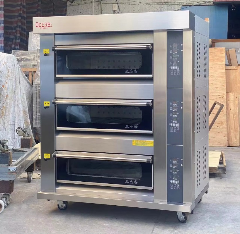 Commercial Kitchen Baking Oven - Maßgeschneiderter kommerzieller 3-Deck-6-Tabletts Gasofen Pizza Brot