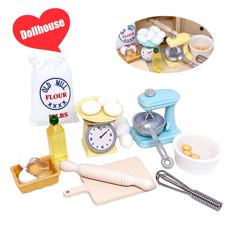Kitchen Tools For Baking - 1Set 1:12 Puppenhaus Miniatur Mehl Schneebesen