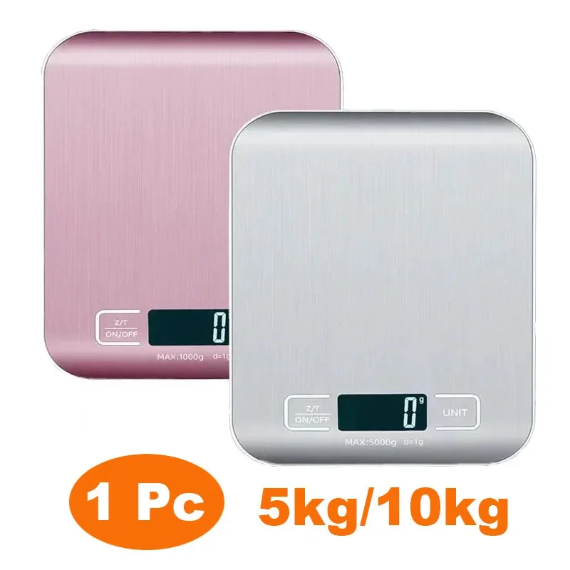 Kitchen Baking Scale - Wiederaufladbare Küchenwaage mit LCD-Display, 5 kg/10