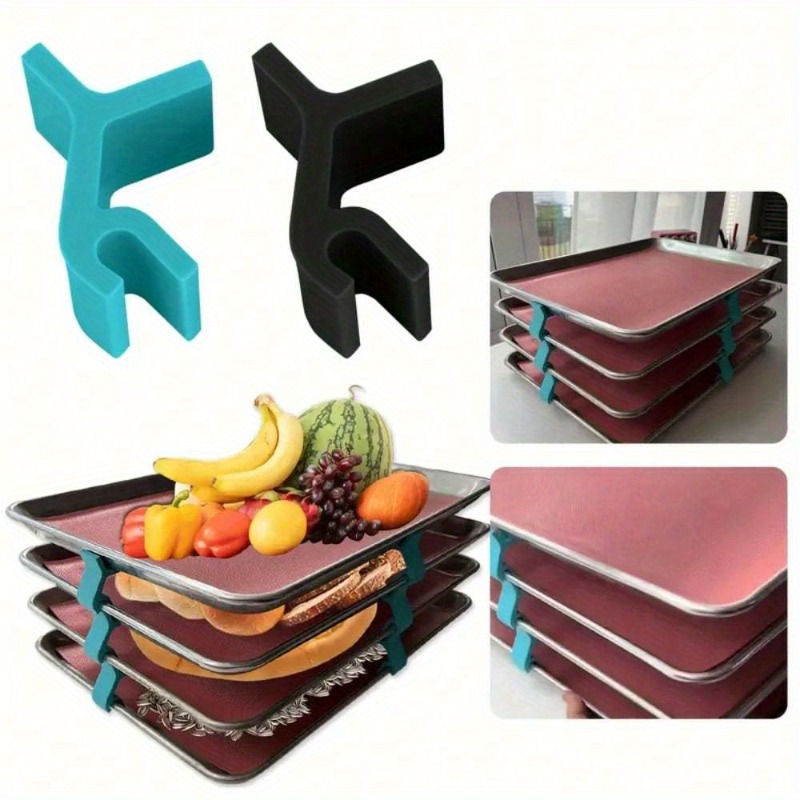 Kitchen Baking Sheet Organizer - Stapelbarer Backblech-Organizer, Platz-Ausstechform, Ofenblatt-Halter für die