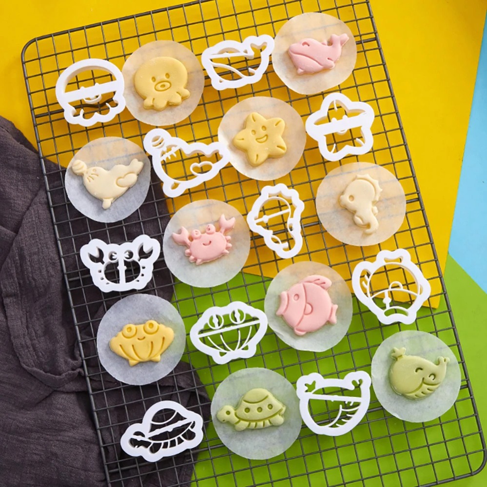 Kitchen Baking Cookies - Meerestier-Keksausstecher Cartoon-Kuchen- und Keksform Keksstempel Küchen-Backzubehör