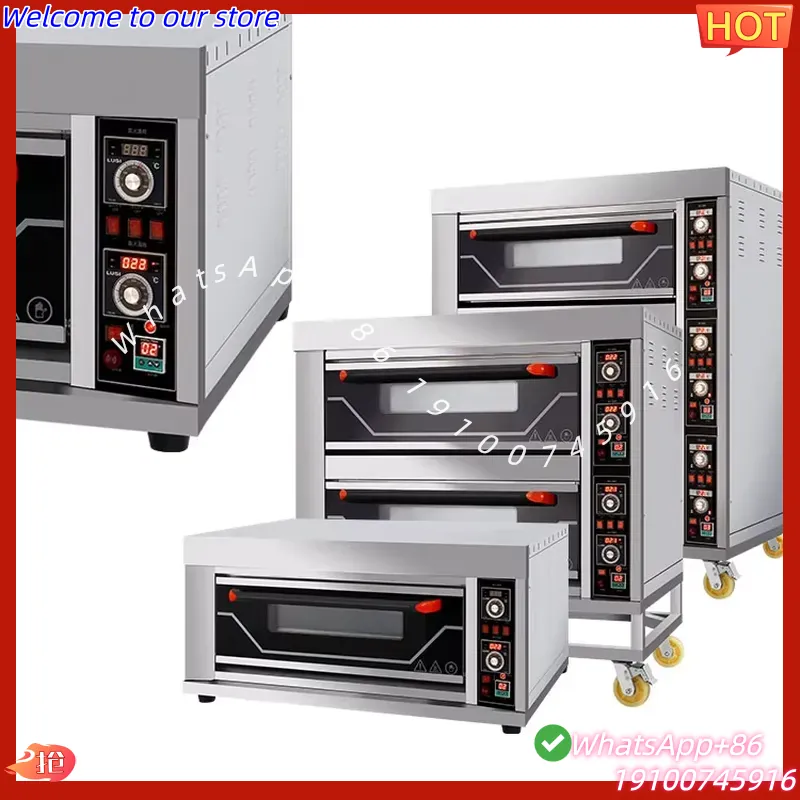 Commercial Kitchen Baking Oven - 2026 Heißer Industrieller Elektrischer Doppel-Pizza-Etagenofen, Elektrischer