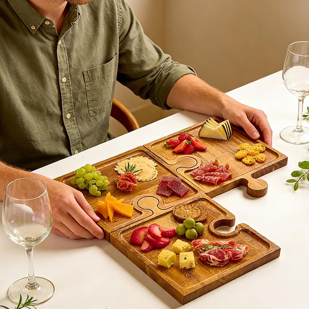 Holz-Puzzle-förmiges Vorspeise – Kitchen Baking Kit Bewertung und Preis