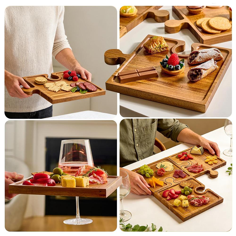 Holz-Puzzle-förmiges Vorspeise – Kitchen Baking Kit Bewertung und Preis