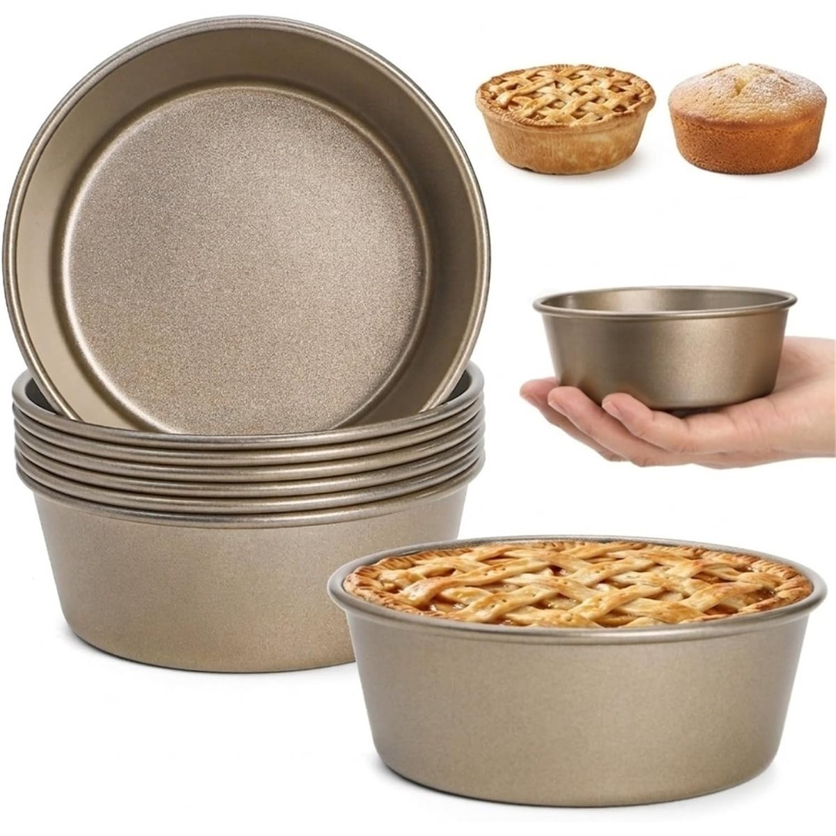 8er-Pack Mini-Kuchenformen, 4  – Muffin Tin Nonstick Bewertung und Preis
